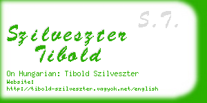 szilveszter tibold business card